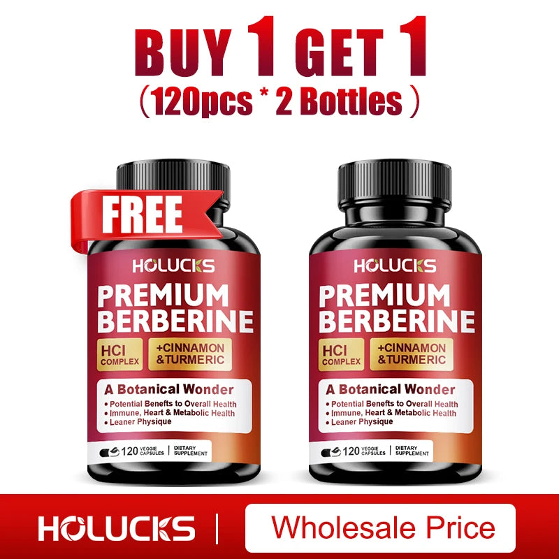 Berberine Supplements, with Cinnamon & Turmeric, Support Metabolic Health, Immune Balance & Wellness  for Daily Life