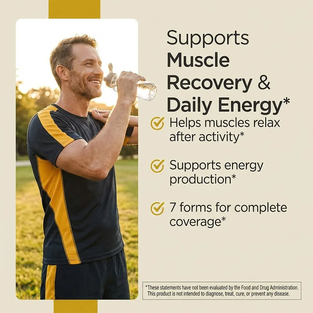 Magnesium Complex 500mg for Women & Men | 6 in 1 Magnesium Supplement with Zinc | Quality Sleep & Muscle Health