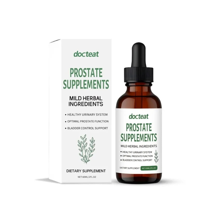 Docteat 60ml Saw Palmetto Drops Supplement Contain Mild Pumpkin Seed and Stinging Nettle Extract Support Urinary System Health