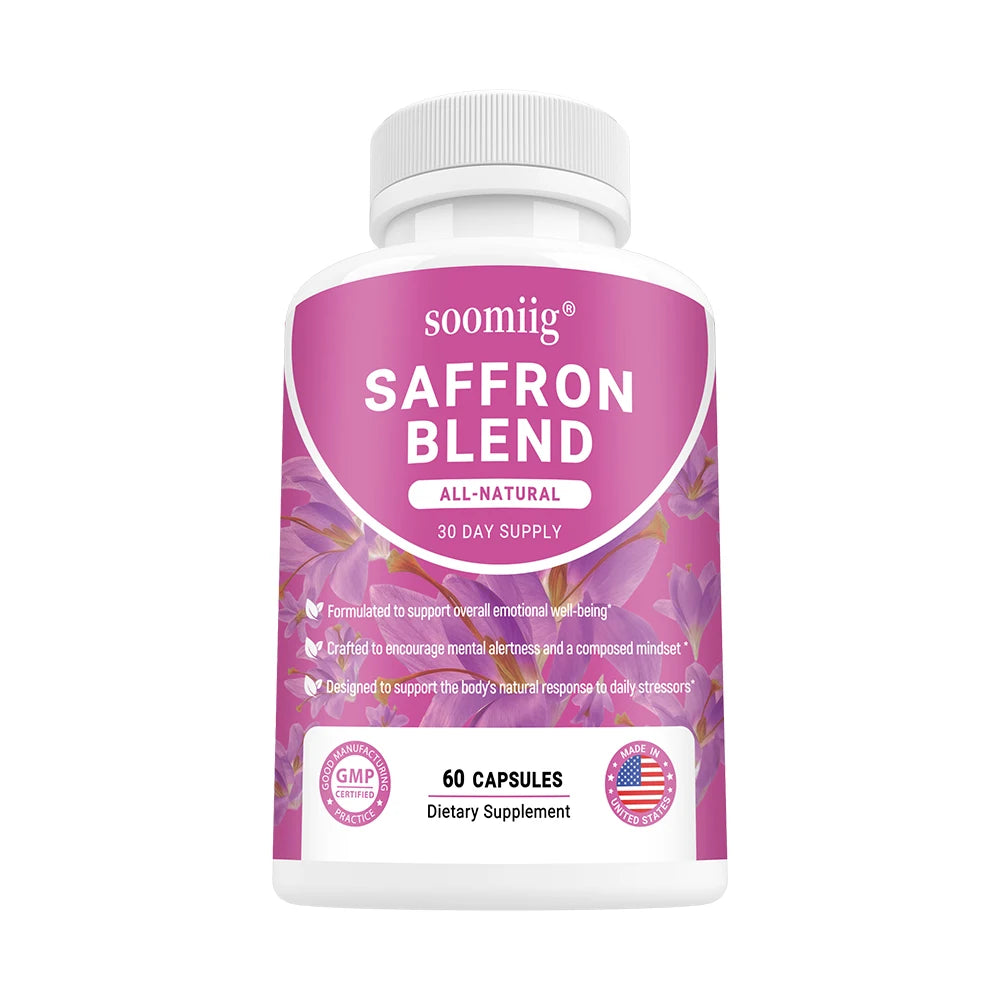 Saffron Supplements Saffron Extract for Mood & Memory, Eye Health - Joint Supplement for Women & Men - 120 Vegan Capsules