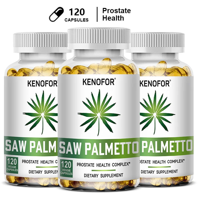 Saw Palmetto Extract Capsules Prostate Health Supplement Hair Growth for Mens Help Normal Urination Frequency