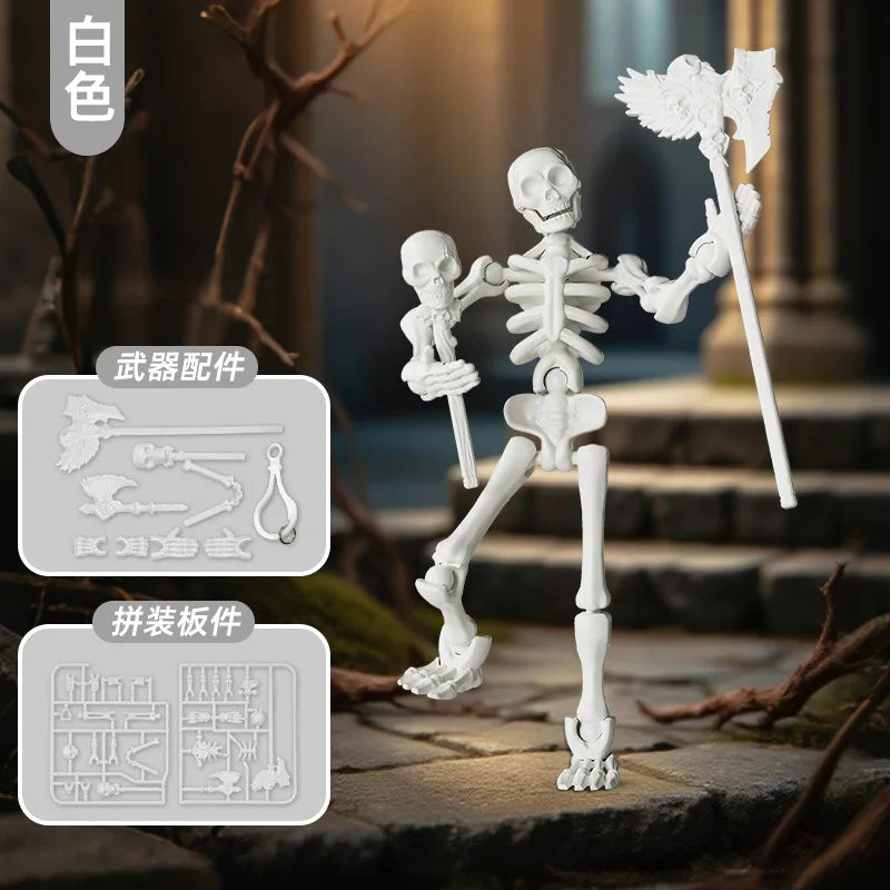 3D Skeleton Model Assembly Toy Multi Joint Mobile Skull and Bone Puppet Decoration Action Figures Anime Gifts Games Toys