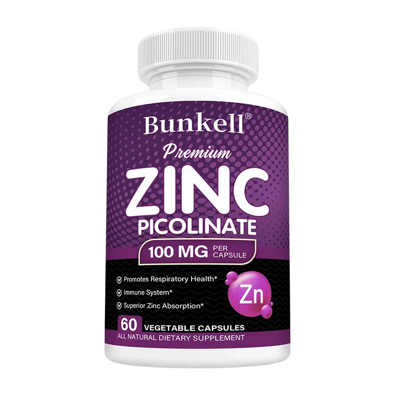 Premium Zinc Picolinate 100mg, High Absorption, Immune Support, Respiratory Health, Energy Production & Sleep Supplement