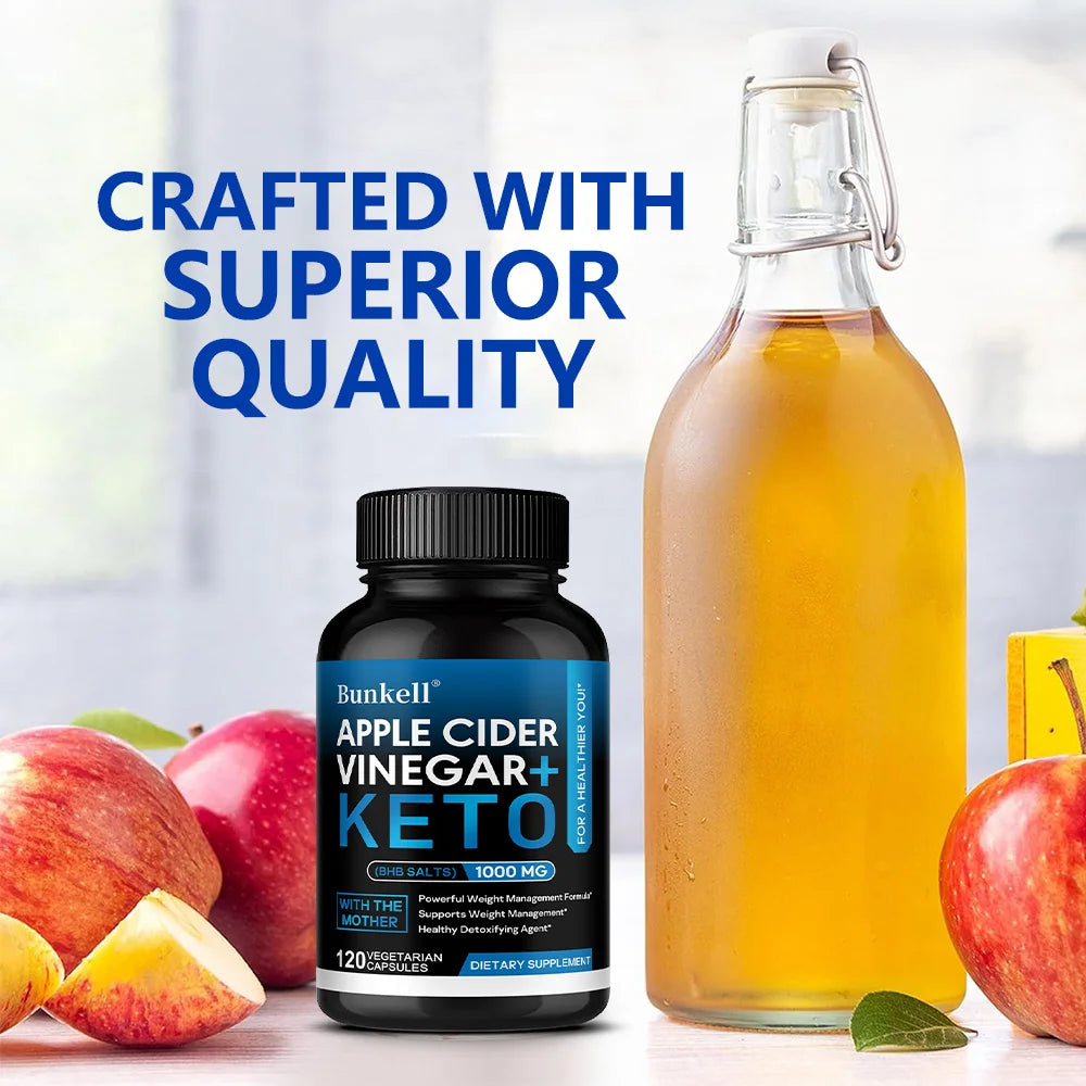 Apple Cider Vinegar Keto Capsules, Weight Management, Metabolism, Digestive Health, Detoxification Dietary Supplement