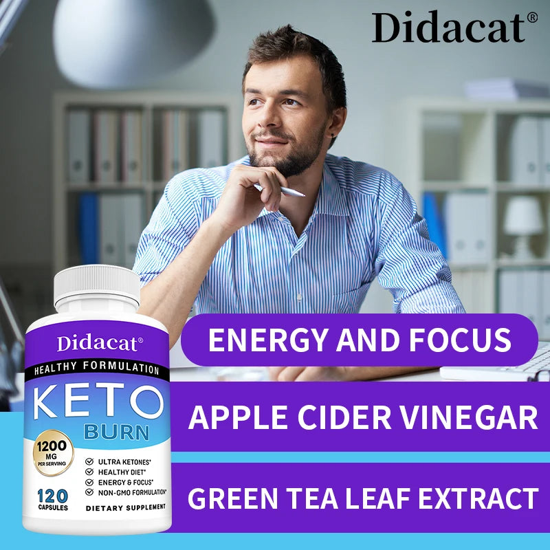 High Strength Ketone Supplement Capsules for Women and Men Loss Weight Management Detox Burning Fat Promate Digestion