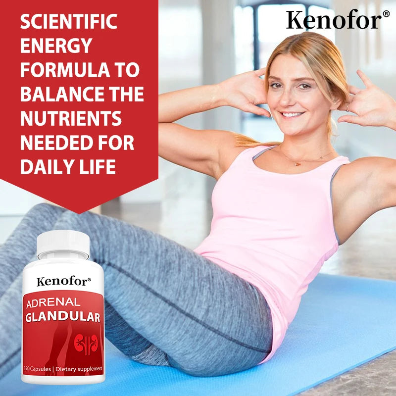 Adrenal Support Supplements, Supports Cortisol Health & Energy Levels, Stress Relief & Immune System, 120 Capsules, Non-GMO