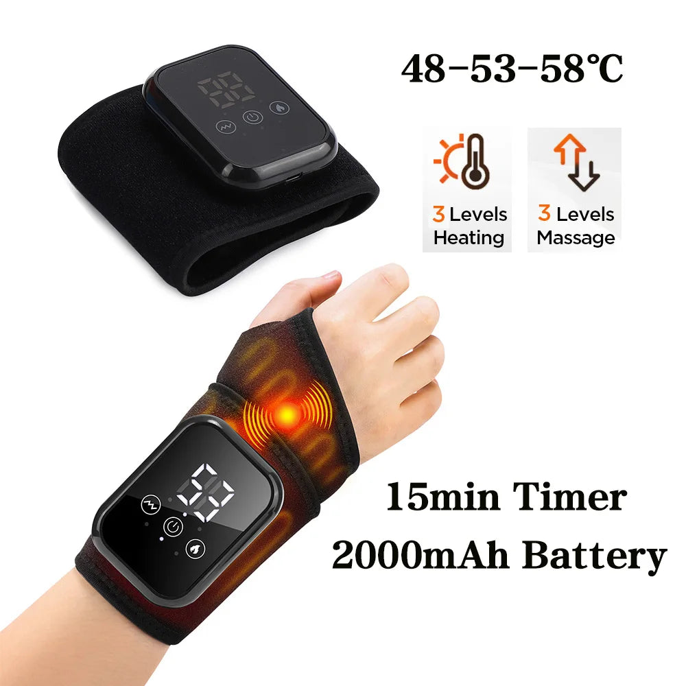 Electric Ankle Massager Hot Compress Vibration Ankle & Wrist Massage Wrap for Joint Protection Ankle Support Brace Wristband