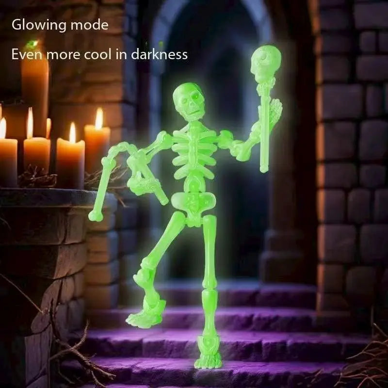 3D Skeleton Model Assembly Toy Multi Joint Mobile Skull and Bone Puppet Decoration Action Figures Anime Gifts Games Toys