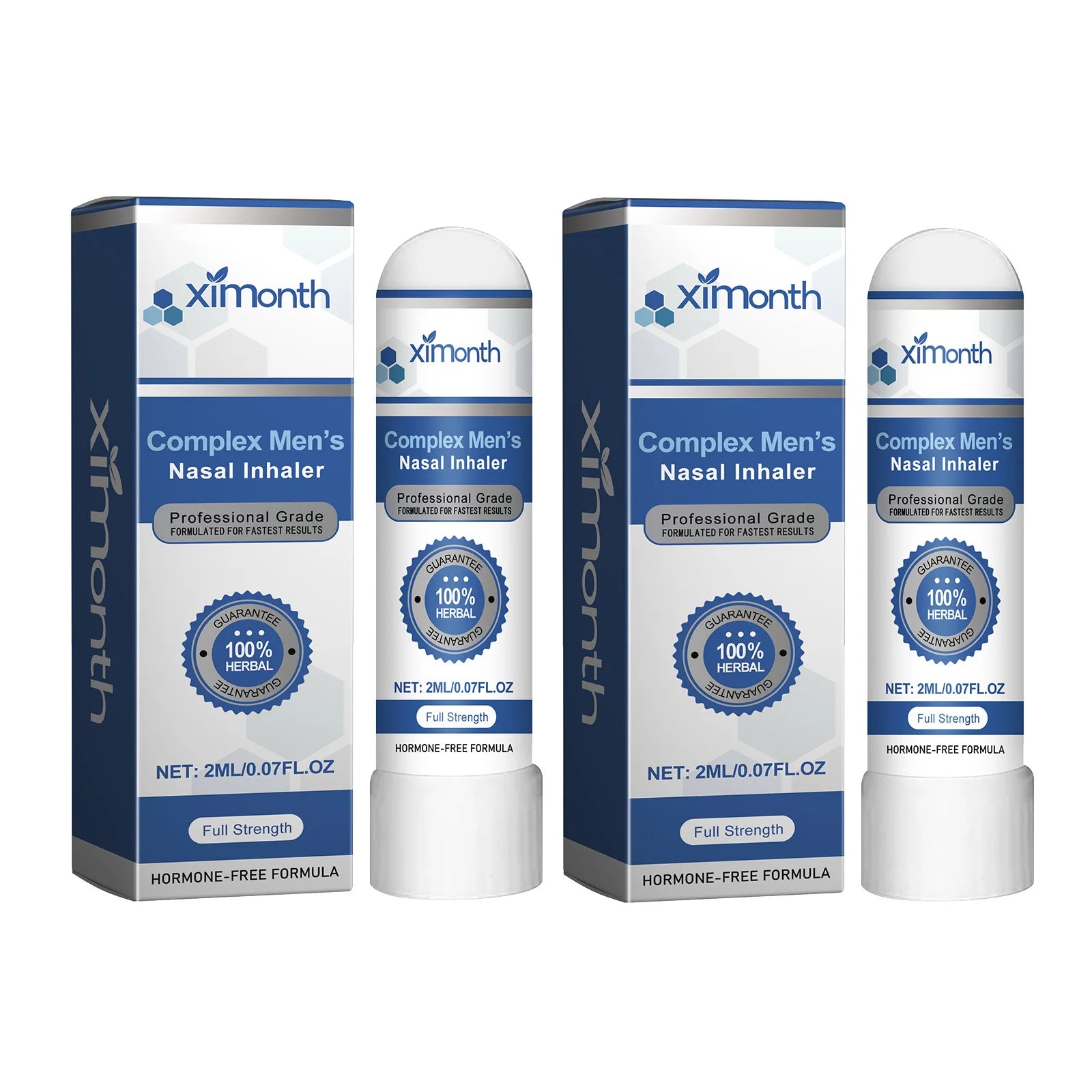 Complex Men's Nasal Inhaler Herbal Hormone-Free Professional Grade Fast-Acting Full Strength Daily Nasal Care Stick For Men