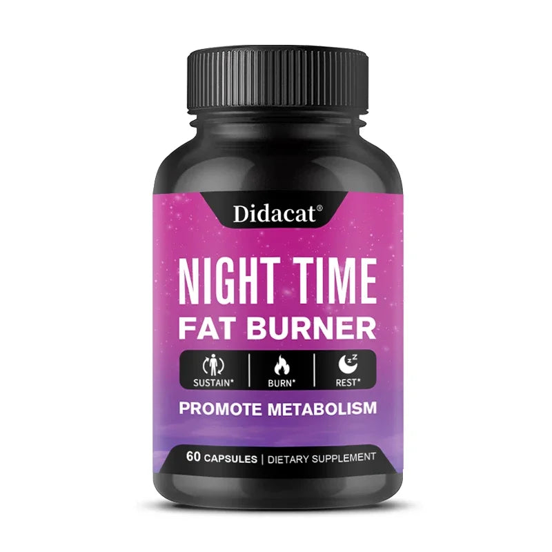 Nighttime Fat Burner - Boosts Metabolism, Suppresses Appetite, Promotes Sleep, Healthy Weight Management Supplement