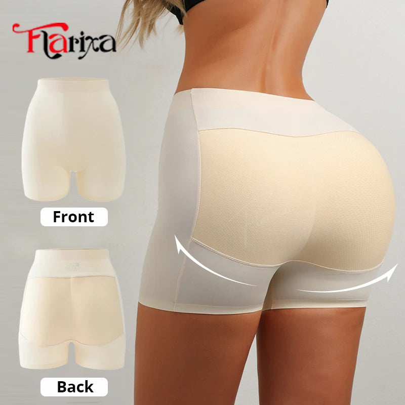 Flarixa Butt Enhancer Panties Hip Pads Shapewear Shorts Women Tummy Control Shaper Fake Ass Underwear Buttocks Enlargement Pants
