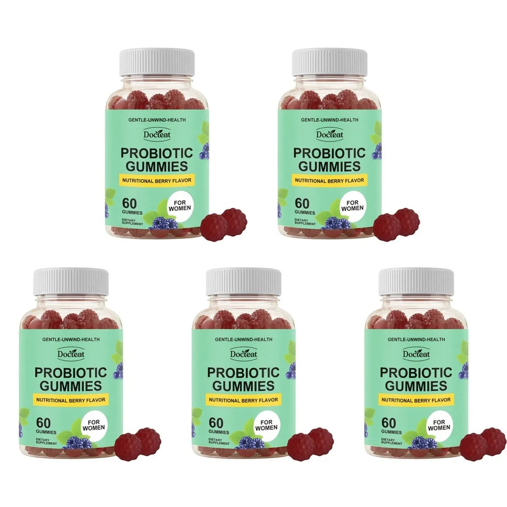 Women Probiotic Gummies 60 Count with Prebiotics Vitamin B6+C and Zinc Supports Digestive Balance & Immune Function Health