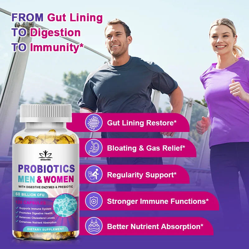 Lactobacillus Probiotic Supplement - Helps Burn Fat Metabolism & Promotes Nutrient Digestion And Gut Health For Adult Men&Women