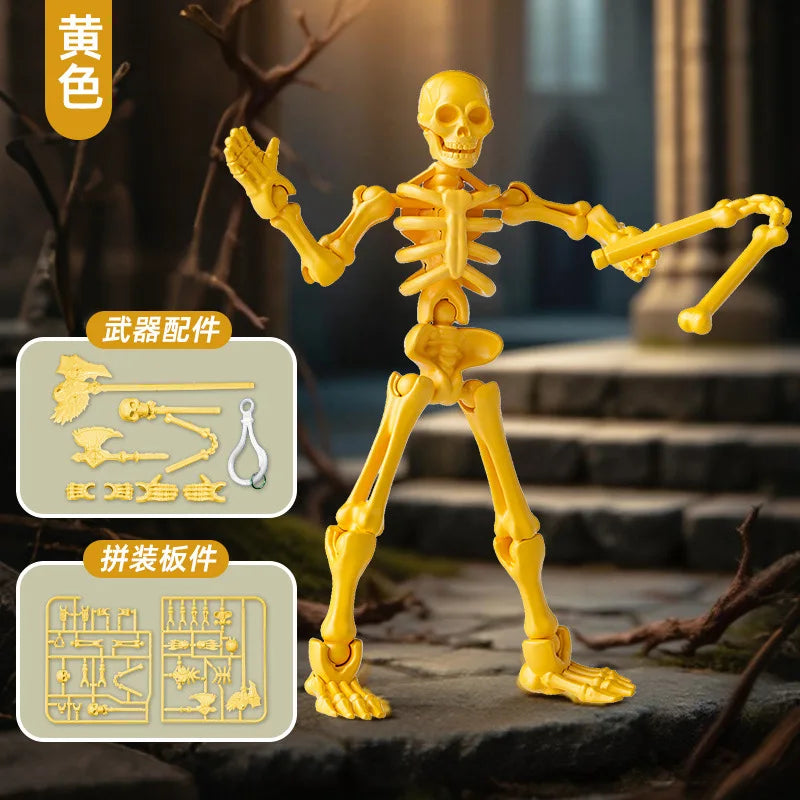 3D Skeleton Model Assembly Toy Multi Joint Mobile Skull and Bone Puppet Decoration Action Figures Anime Gifts Games Toys