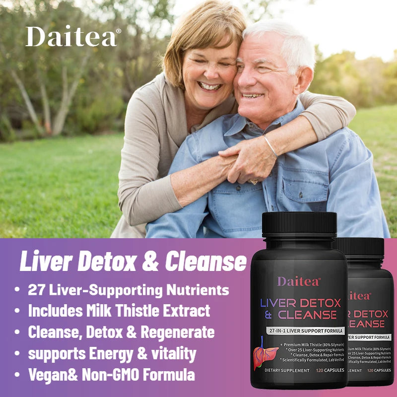 Liver Cleanse Detox Health Supplement With Milk Thistle Supports Healthy Liver Function Men & Women 30/60/120 Capsules