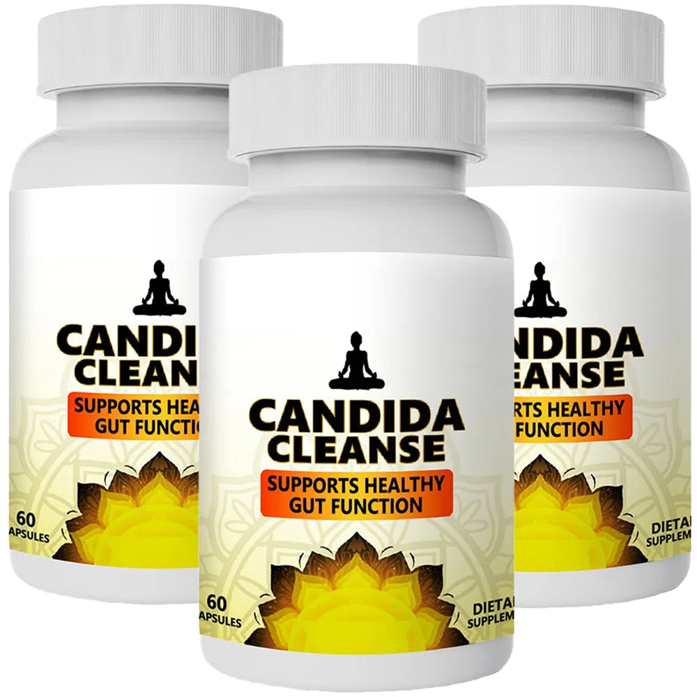 Candida Cleanse Detox for Gut Health - Extra Strength Balance Control Anti Overgrowth Supplements for Women & Men - 60 Capsules