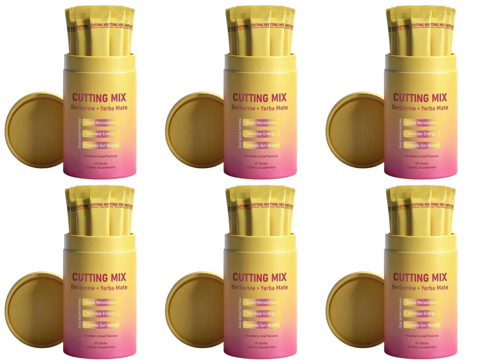 Berberine HCl And Yerba Mate Powder Drink Mix with Chromium Vitamin B6 & B12 30 Sticks Daily Weight Management Supplement