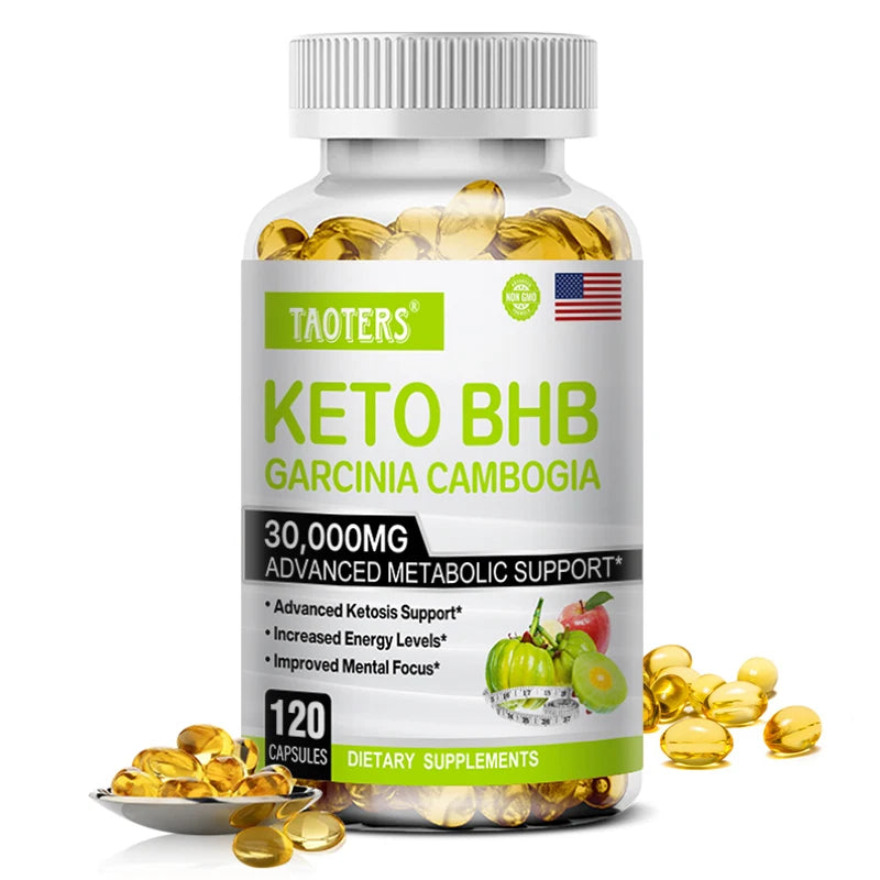 BHB Keto Apple Cider Vinegar Capsules Maintain Body Shape Weight Management Metabolism Detox Dietary Supplement