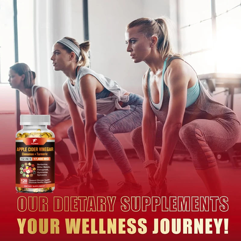 Buy 1 Get 1 Free! Premium Apple Cider Vinegar Supplement, for Natural Weight Management, Digestion Aid & Blood Sugar, Non-GMO