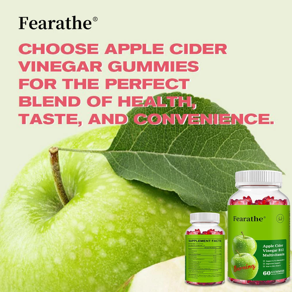 Apple Cider Vinegar Gummies - Fat Burner, Boosts Digestion and Metabolism, Weight Management, Dietary Supplement
