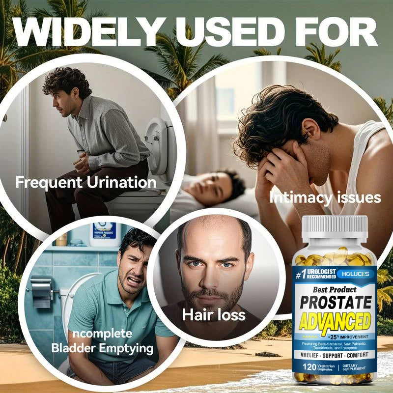 Prostate Advanced Supplement, Support Hair Health, Bladder Health, Reduce Nighttime Urination & Improve Daily Comfort for Men