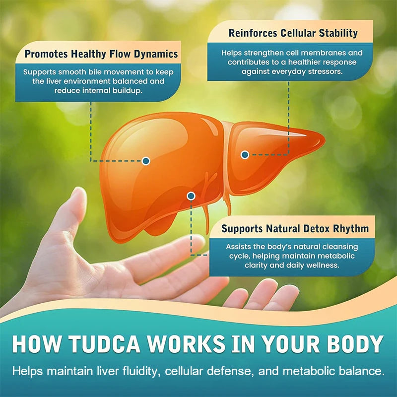 TUDCA Bile Salt Complex Supplement, Support Liver Detox & Anti-Aging, Digestive Health Immune System Men & Women