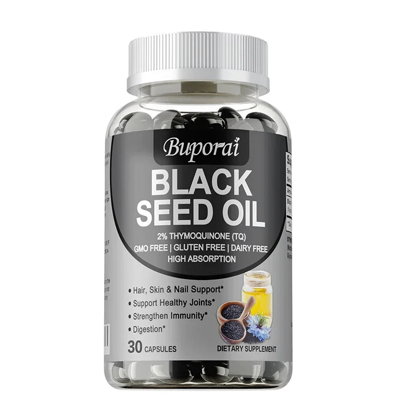 Premium Black Seed Oil 120 Capsules - Support Overall Health | Immune System Support, Non-GMO, Gluten-Free Supplement