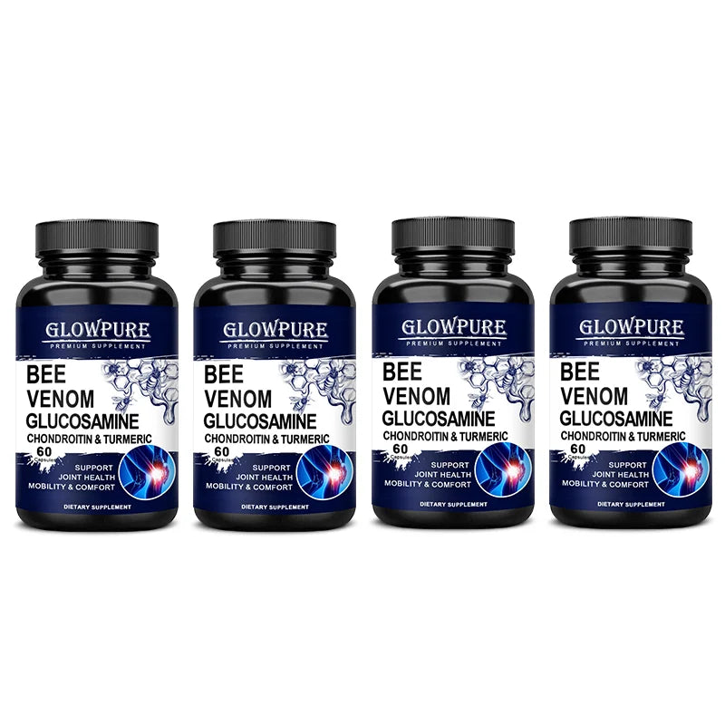 Glucosamine Chondroitin Capsules for Bone Joint Health and Mobility Comfort with Bee Venom Turmeric MSM