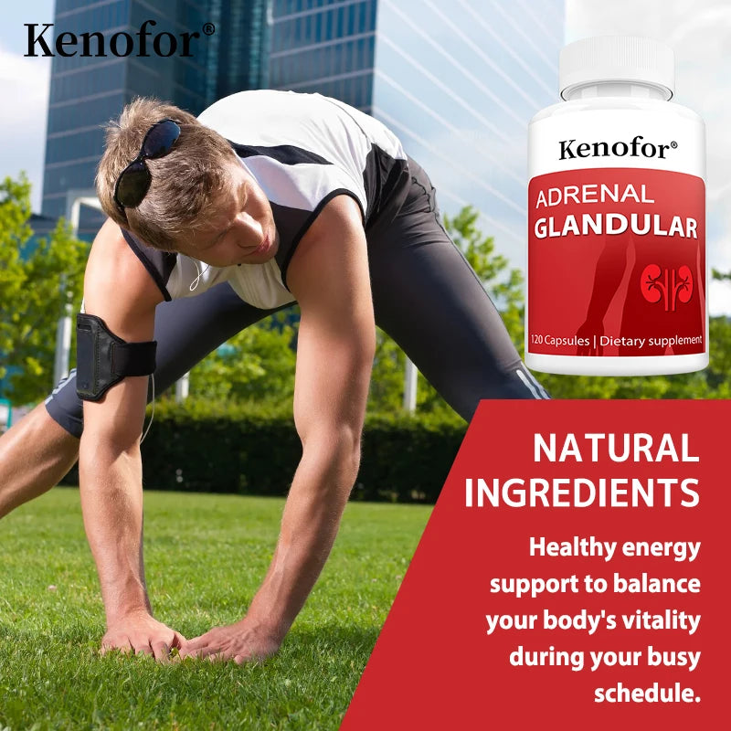 Adrenal Support Supplements, Supports Cortisol Health & Energy Levels, Stress Relief & Immune System, 120 Capsules, Non-GMO