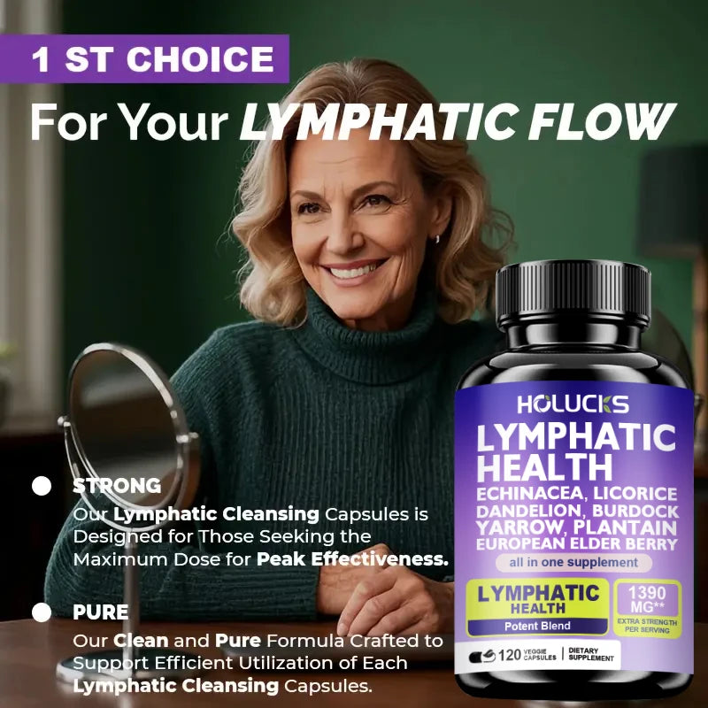 Buy 1 Get 1 Free! Premium Lymphatic Health Supplement, for Reduces Swelling, Boosts Immune Defense & Healthy Fluid Circulation