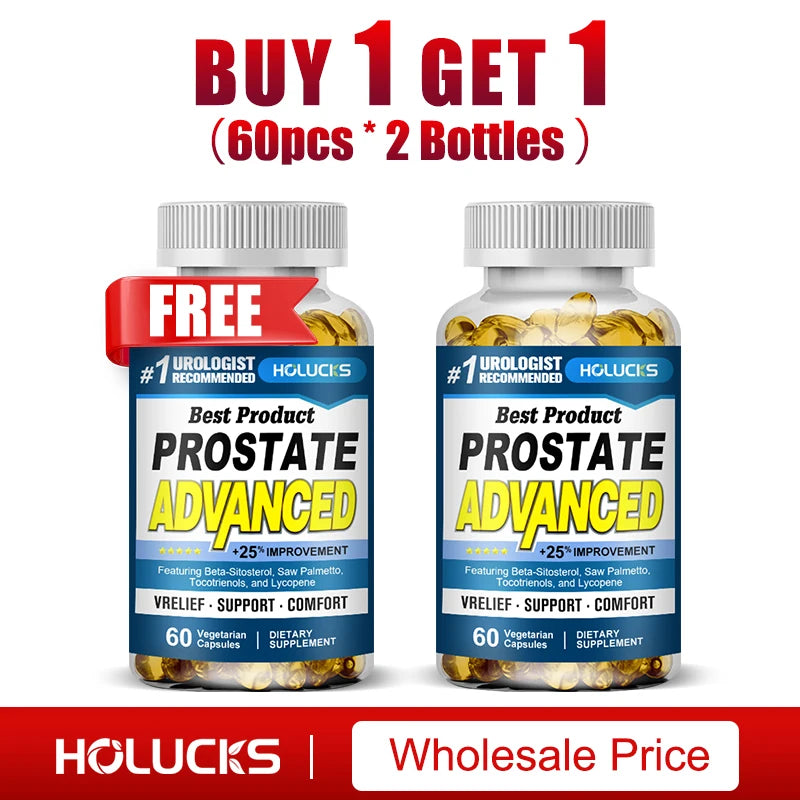 Prostate Advanced Supplement, Support Hair Health, Bladder Health, Reduce Nighttime Urination & Improve Daily Comfort for Men