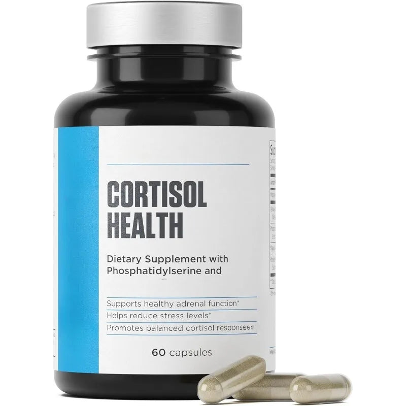 60 Capsules Cortisol Health Supplement with Phosphatidylserine & Magnesium Non-GMO Daily Adult Men Women Calm Sleep Support