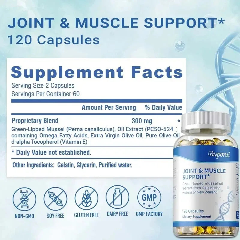 Joint and Muscle Support - Promotes Bone, Nerve and Heart Health, Protect Cartilage, Repair Joint Damage, Improve Flexibility