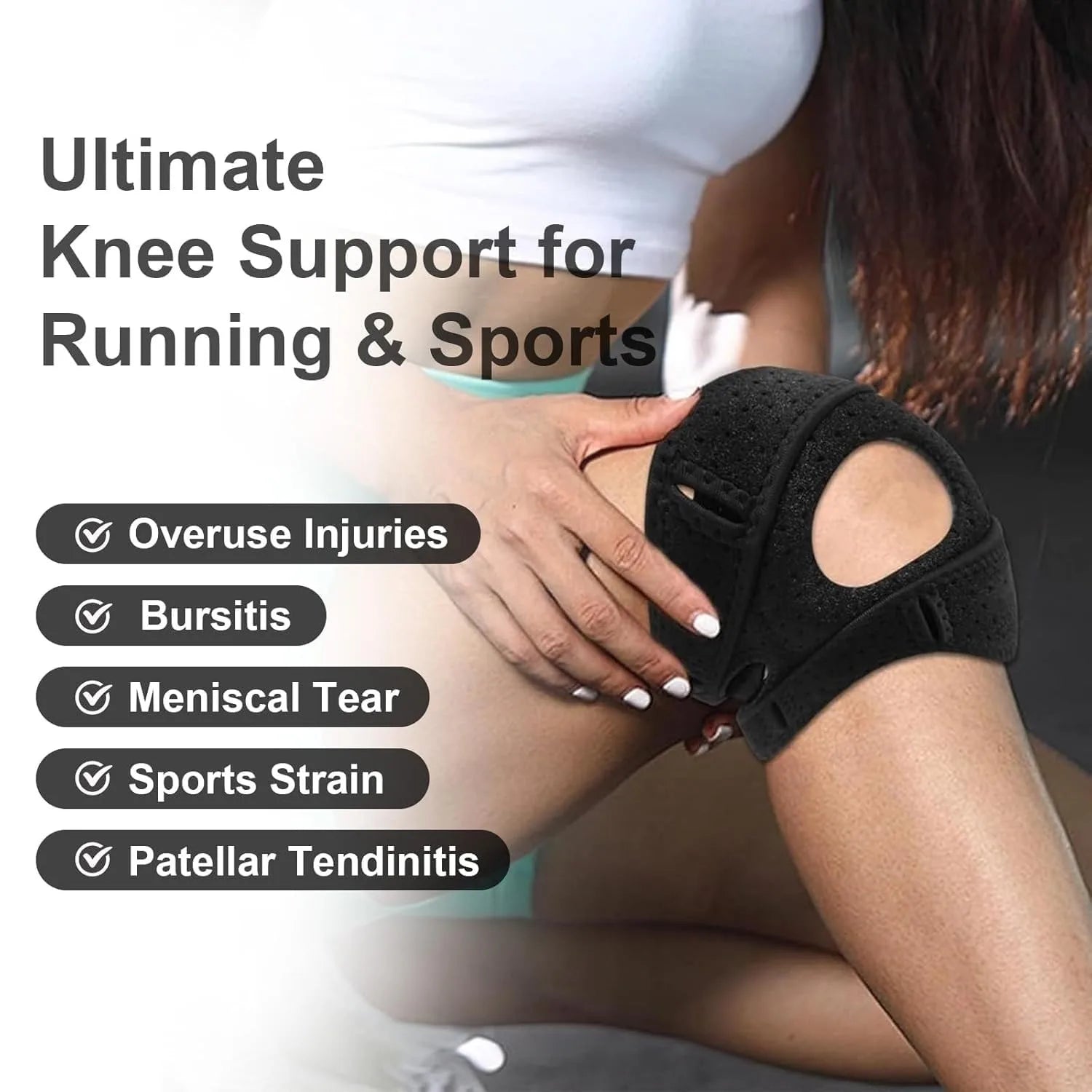 Breathable Patella Knee Band Sports Knee Support Brace Joint Protection Patella Strap For Men Women Running Fitness