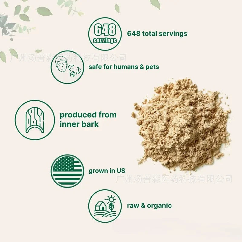 Ulmus Rubra Slippery Elm Bark Powder Natural Herbal Supplement Supports Gut Health Soothes Irritation Promotes Digestive