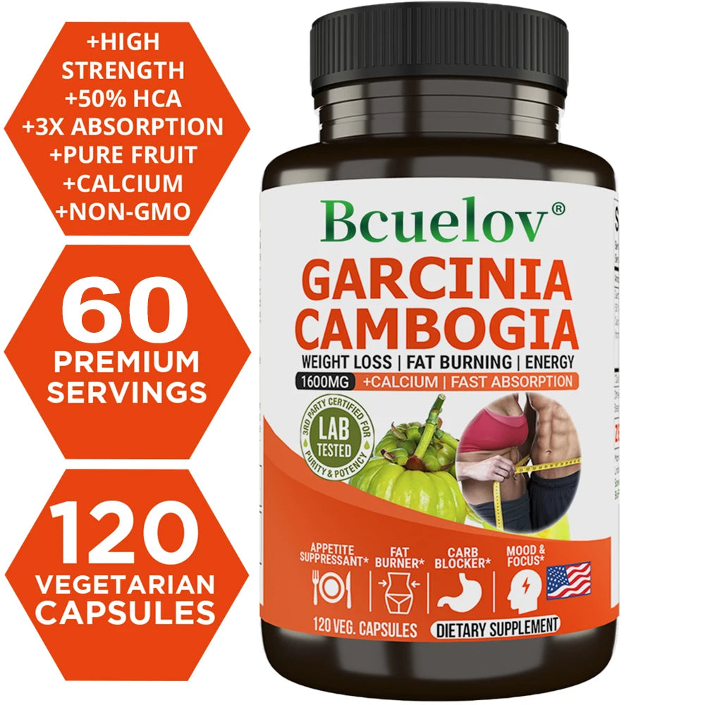 Bcuelov Garcinia Cambogia Capsule for Women & Men Fat Burning, Intestinal Cleansing, weight Management Supplement, NON-GMO