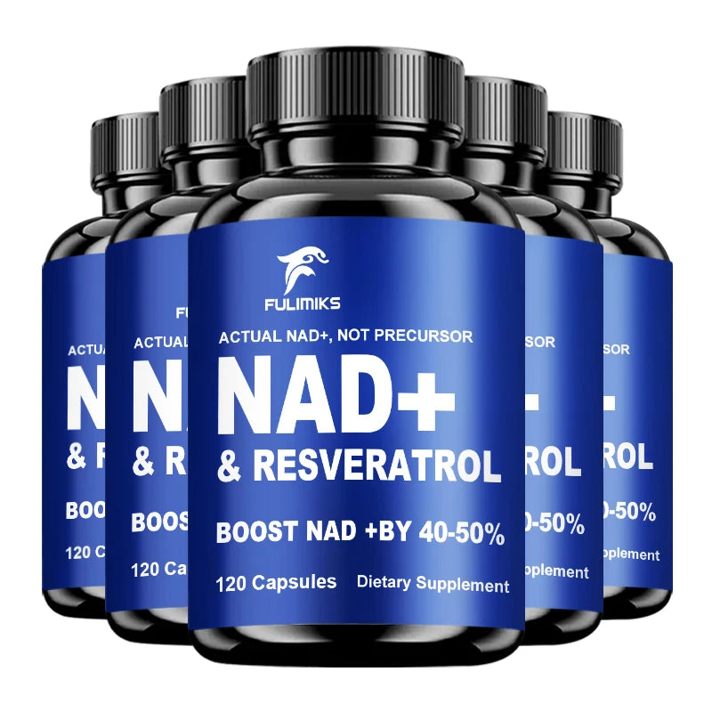 Premium NAD+ Supplement, with Pure NAD+ & Trans-Resveratrol,Vitamin, Support Cellular, Skin, Hair & Nail Health, Immune, sleep