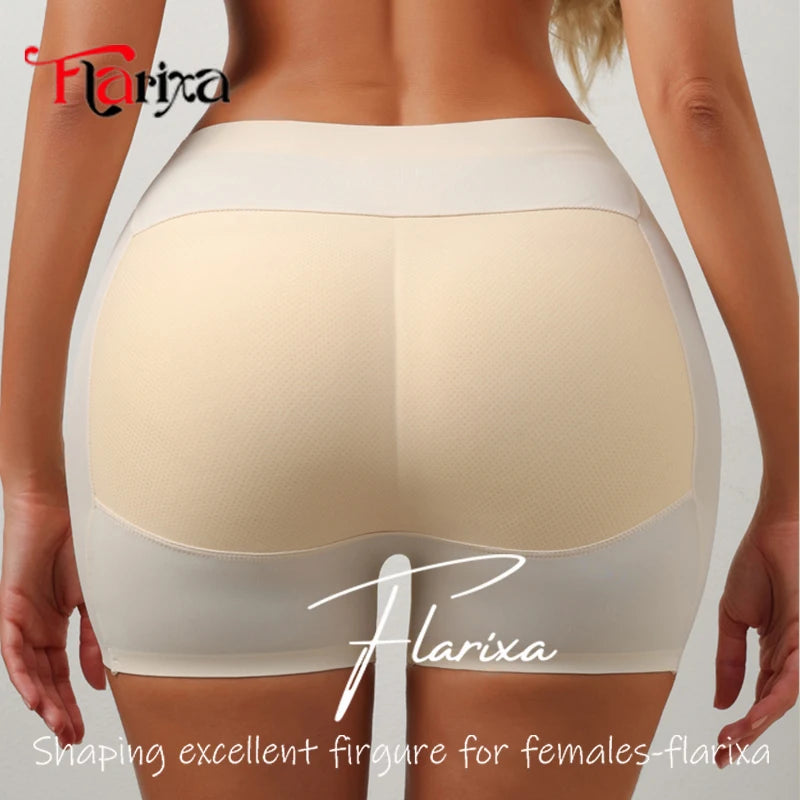 Flarixa Butt Enhancer Panties Hip Pads Shapewear Shorts Women Tummy Control Shaper Fake Ass Underwear Buttocks Enlargement Pants