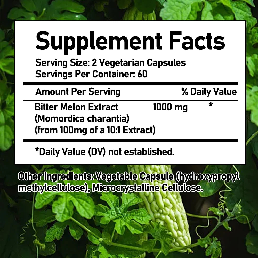 Bitter Melon Extract Supplements May Support Blood Pressure, Blood Sugar Balance, Immune System Health, Weight Management