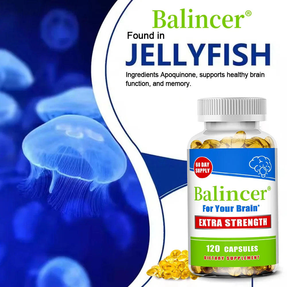 Vitamin D Capsules, Natural Brain Health Supplement, Support Cognitive Function, Memory, Concentration, Immune & Muscle Wellness