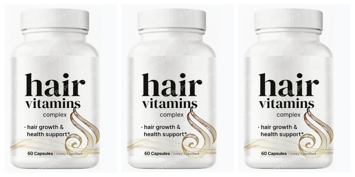 Hair Vitamins Complex Capsules 60 Count Hair Growth Health Support Dietary Supplement with Biotin for Women Men Daily Care