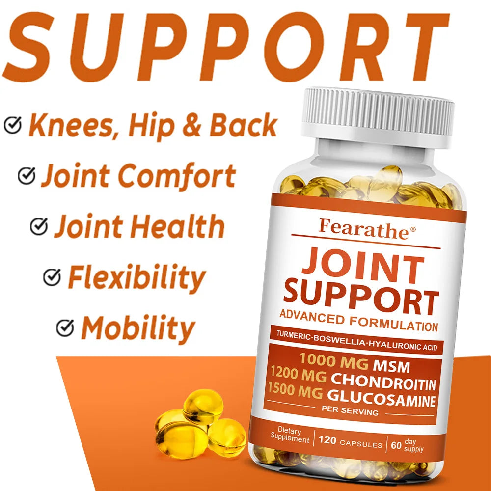 Joint Support - Glucosamine & Chondroitin & MSM,Joint Health Support, for Bone and Cartilage Health,120 Capsules