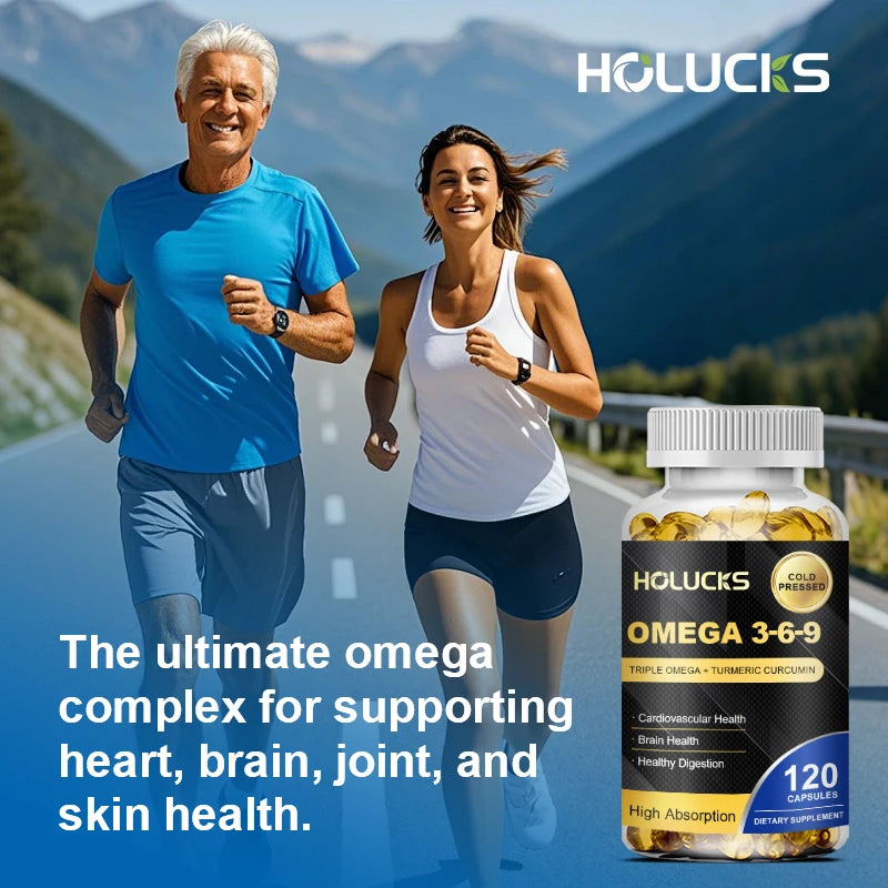 Buy 1 Get 1 Free! Omega 3-6-9 Supplement, Supports Heart & Brain Health, Skin Vitality, Immune Function & Daily Body Balance