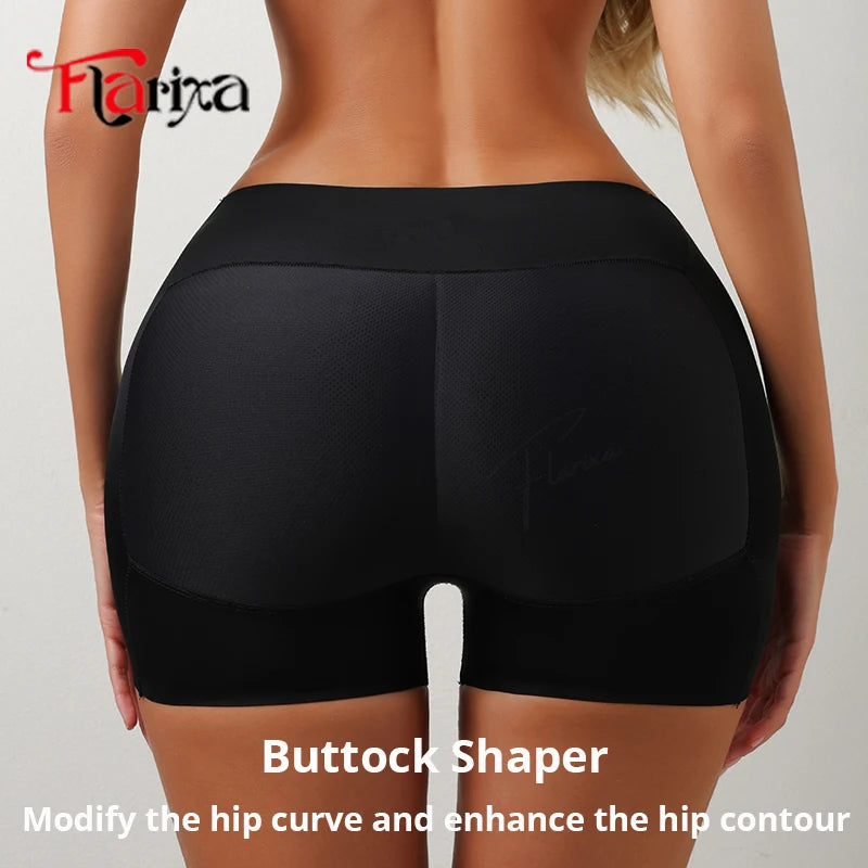 Flarixa Butt Enhancer Panties Hip Pads Shapewear Shorts Women Tummy Control Shaper Fake Ass Underwear Buttocks Enlargement Pants