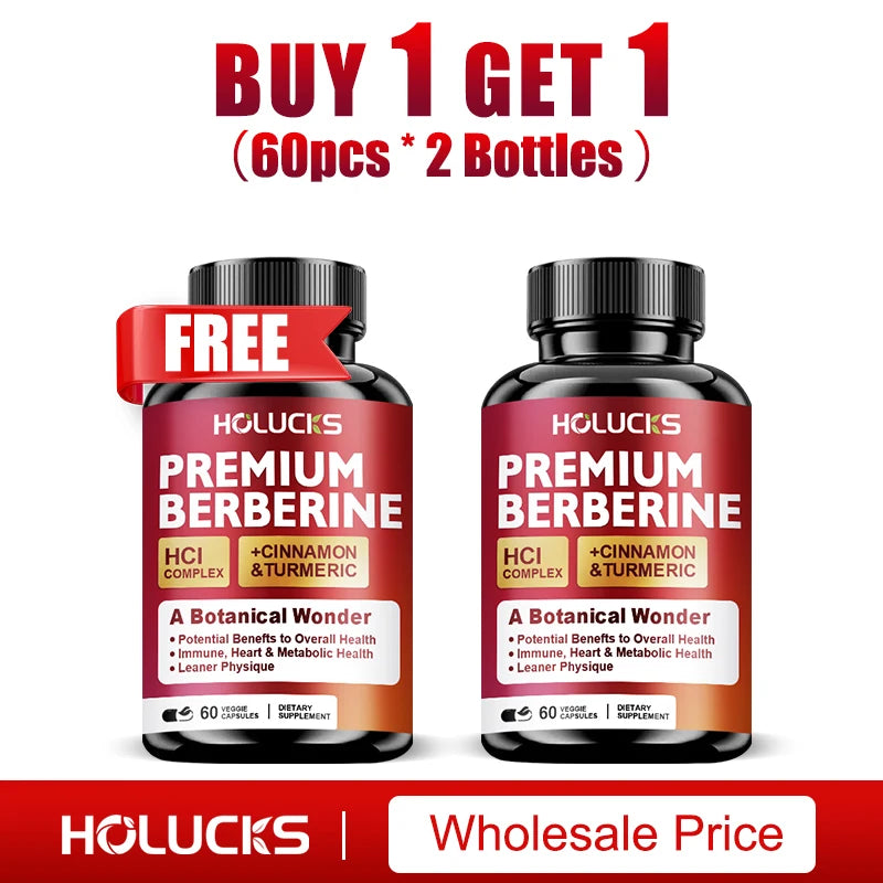 Berberine Supplements, with Cinnamon & Turmeric, Support Metabolic Health, Immune Balance & Wellness  for Daily Life