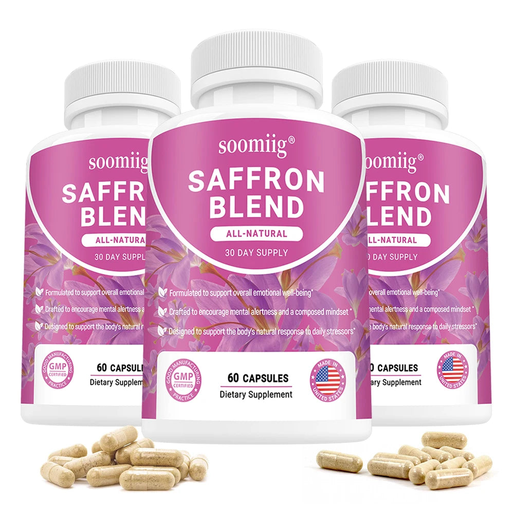 Saffron Supplements Saffron Extract for Mood & Memory, Eye Health - Joint Supplement for Women & Men - 120 Vegan Capsules