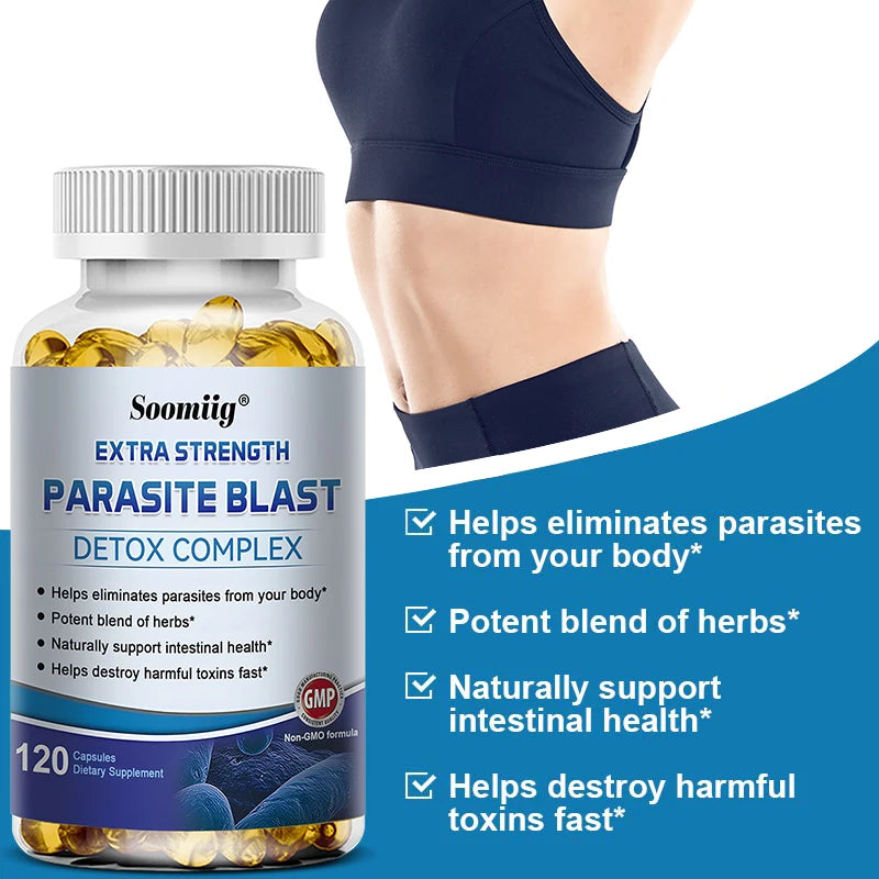 Parasite Detox - Gut Health Supplements - Gut Health - Boosts Immune System -Supports Cleansing and Detoxification, 120 Capsules