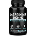L Arginine 3000mg for Men Women, Muscle Mass Supplement for Endurance, Energy and Heart Health Support During Exercise, Non-GMO