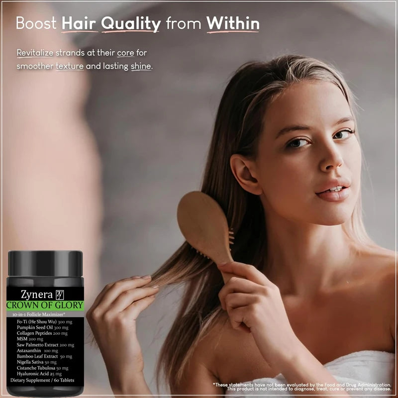 Hair Growth Tablets Multivitamin Supplement with Biotin for Joint  Skin Nail Immune Repair Beauty Health Capsules for Men Women