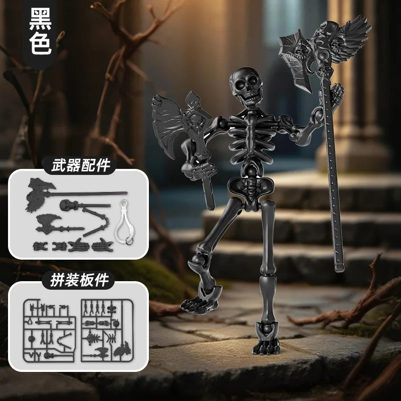 3D Skeleton Model Assembly Toy Multi Joint Mobile Skull and Bone Puppet Decoration Action Figures Anime Gifts Games Toys